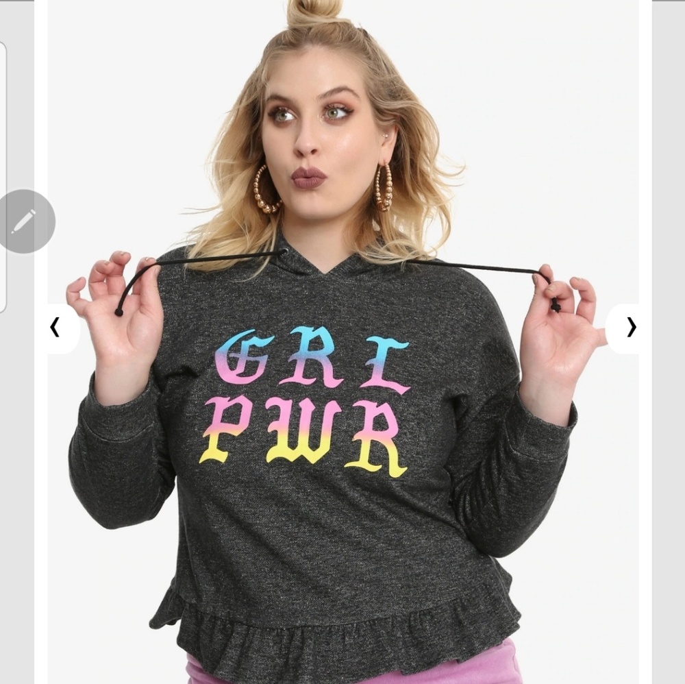 GRL PWR Crop hoodie